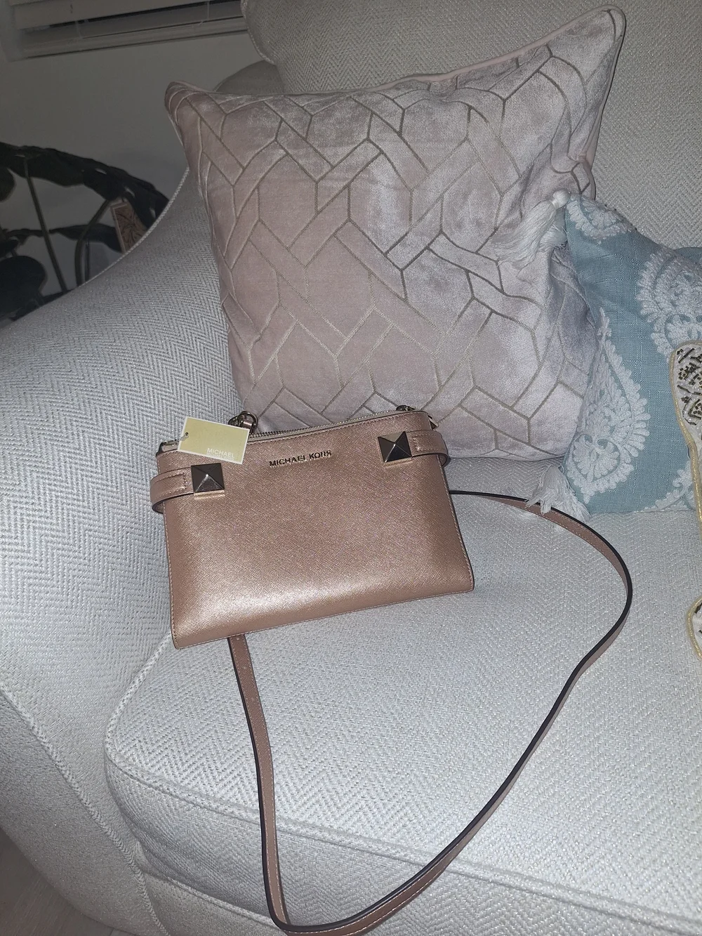 Michael Kors Rose Gold Crossbody Bag